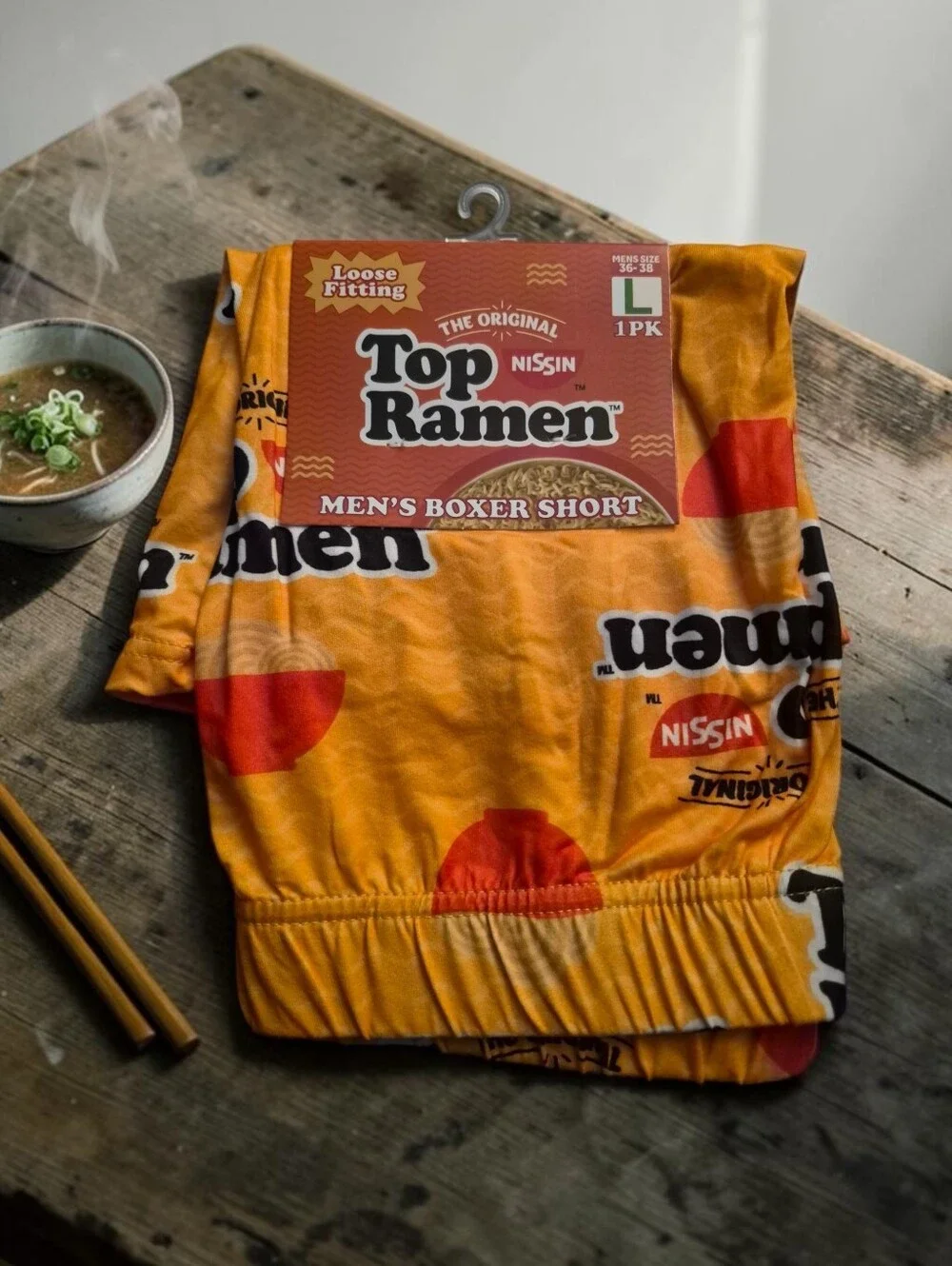 Nissin TOP RAMEN Men's Boxer Shorts Loungewear Size Large
