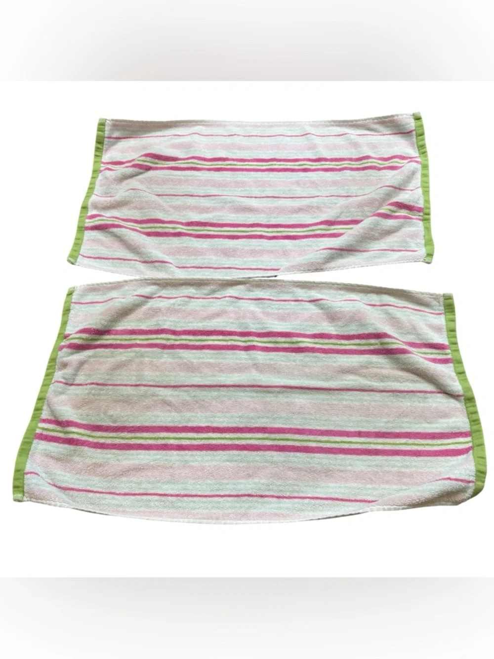 Lot of two Pottery Barn Kids Striped Hand‎ Towels