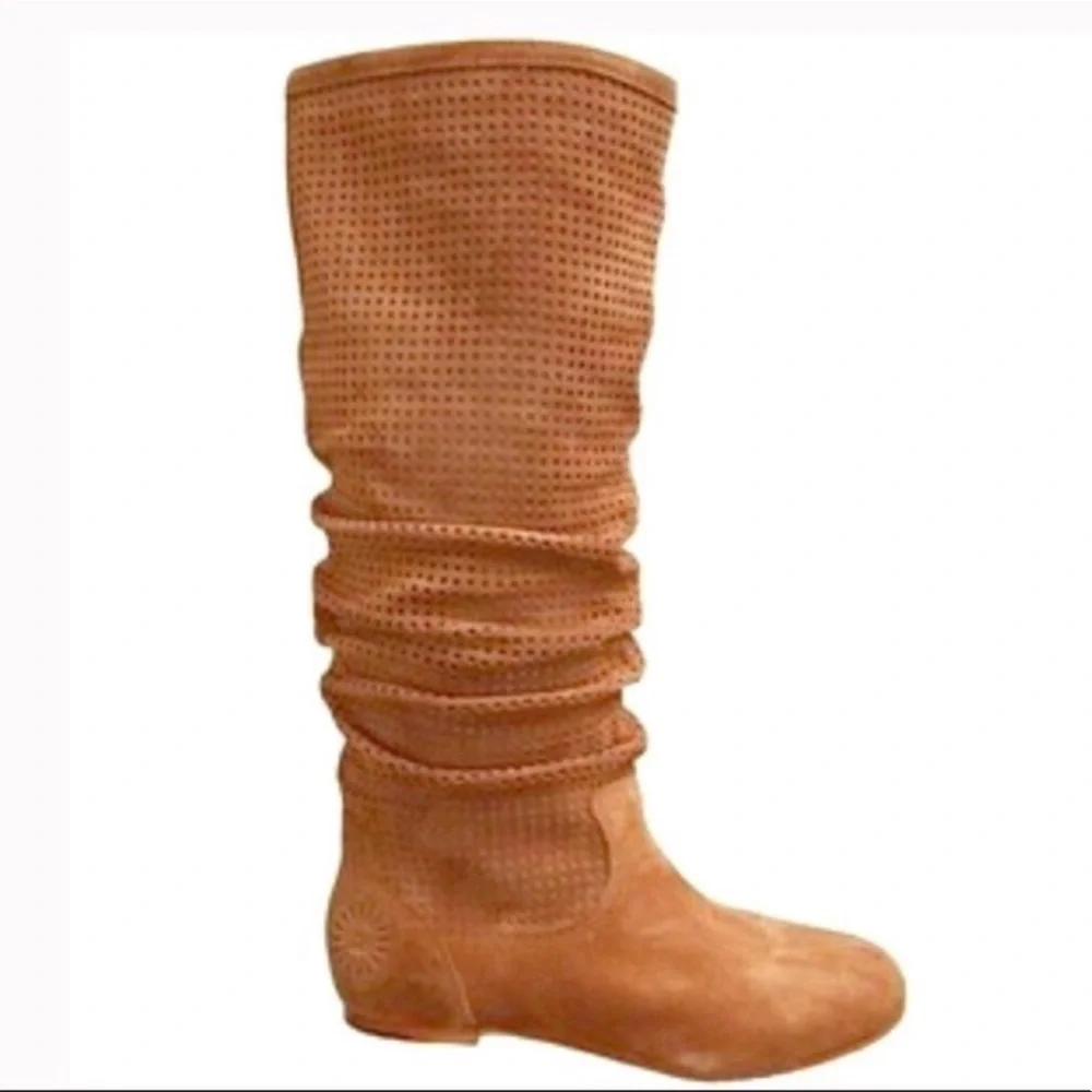 Ugg Abilene Chestnut Suede Knee High Slouch Boot.