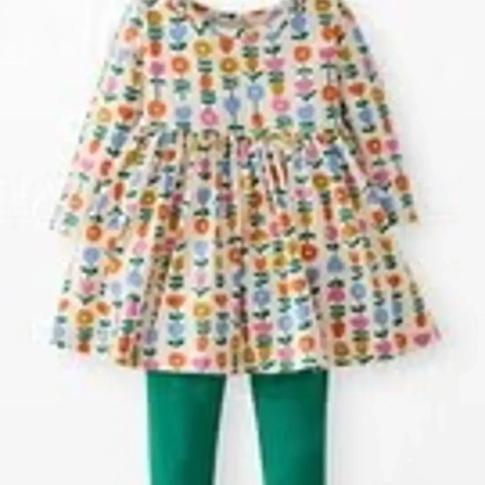 Hanna Andersson NWT 0-3M Tulip Dress & Leggings Set