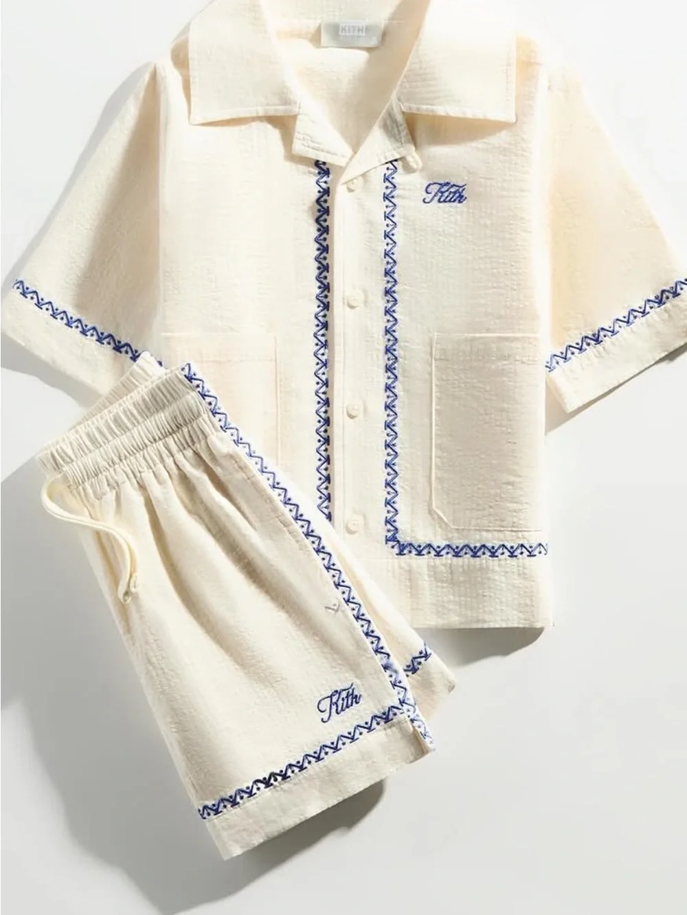Kith Kids Pre-Summer 2024 Embroidered Seersucker Set