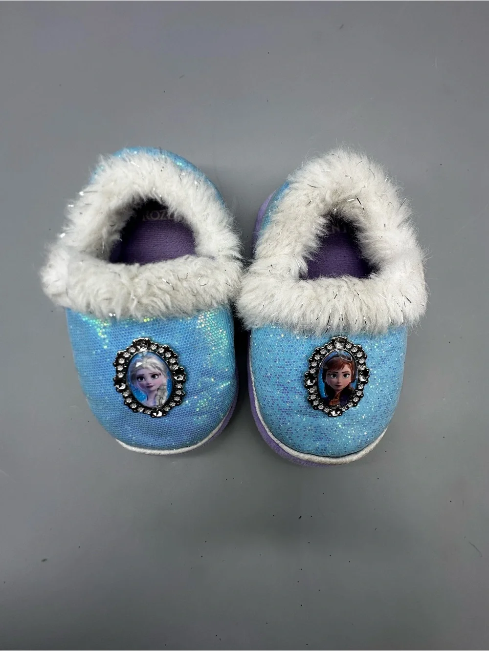Disney Frozen toddler girls' sequin slippers
