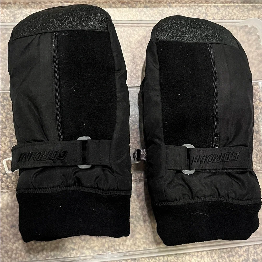 Gordini YOUTH XL insulated soft heatrpack black warm Winter Mittens Unisex VGUC