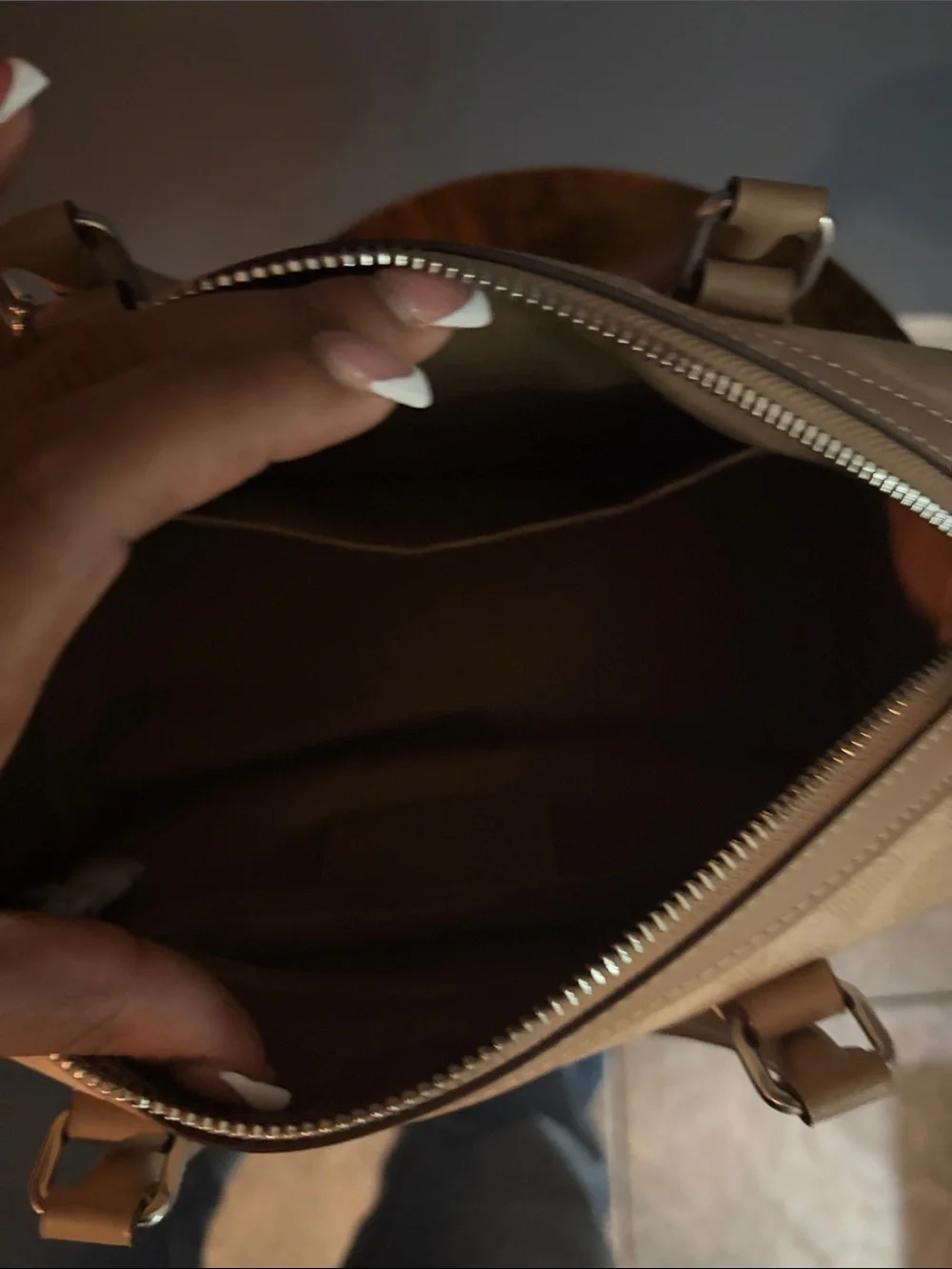 Coach satchel beige