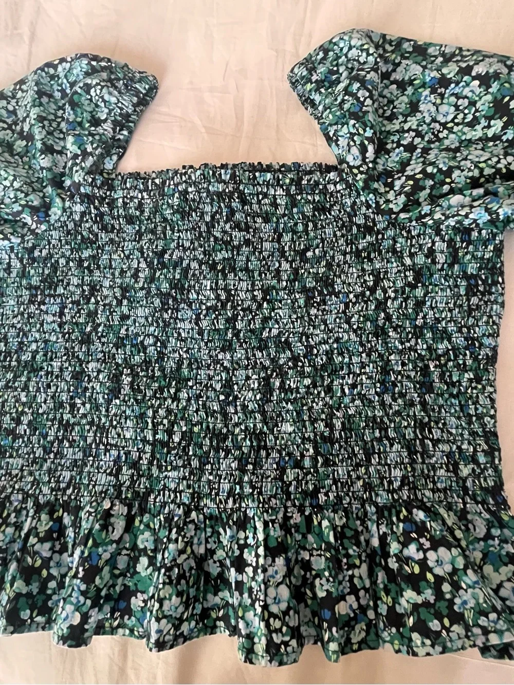 J. Crew smocked bodice
