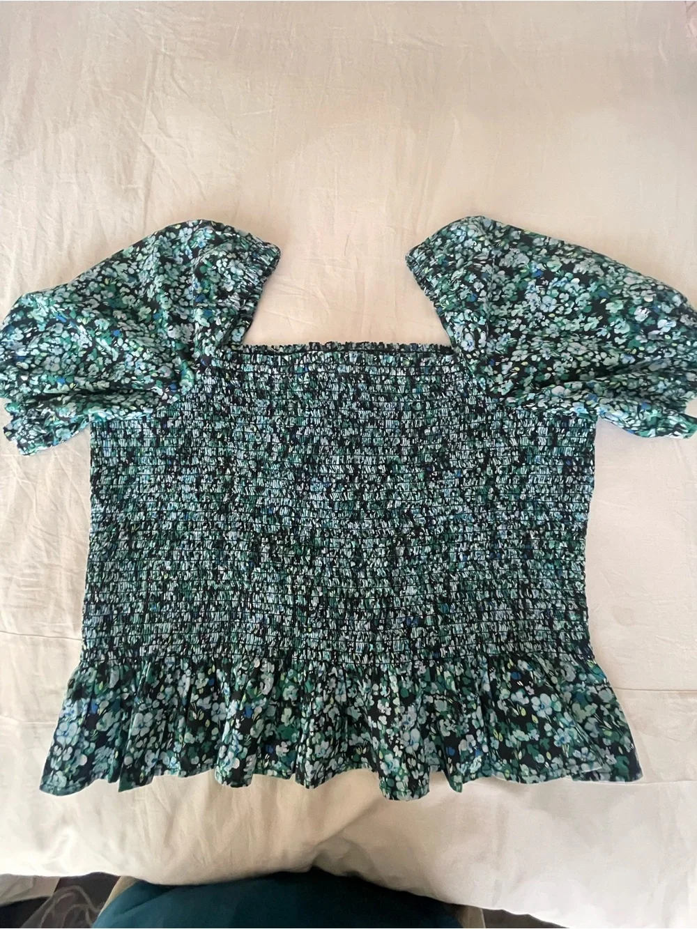 J. Crew smocked bodice