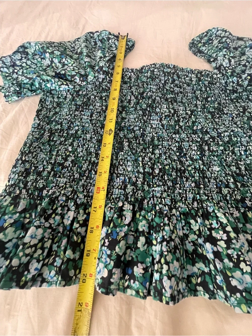 J. Crew smocked bodice