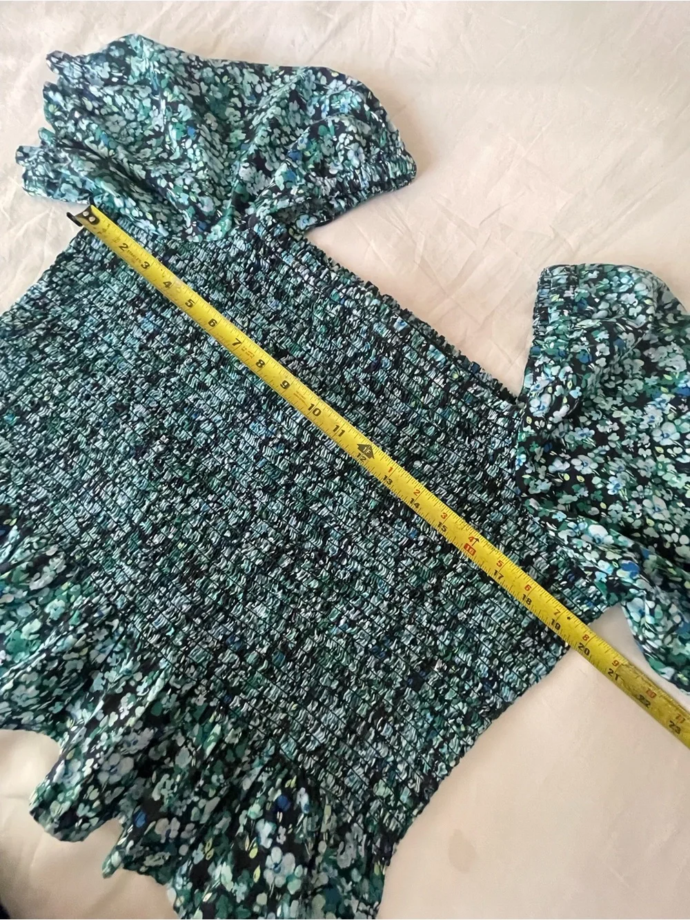 J. Crew smocked bodice
