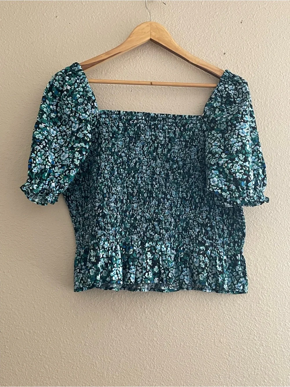 J. Crew smocked bodice