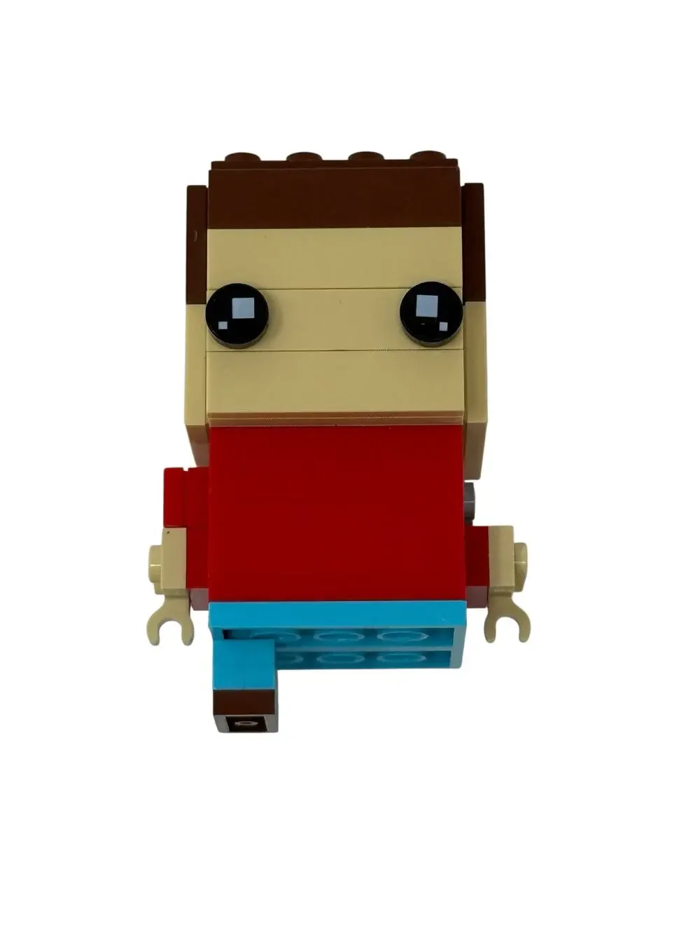 LEGO BrickHeadz Style‎ Custom Figure Red Shirt Blue Pants Incomplete Build