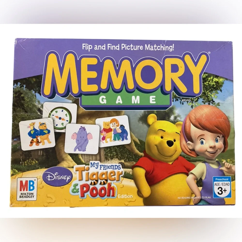 Memory Game My Friends Tigger & Pooh Milton Bradley‎ Complete 72 Cards 2007