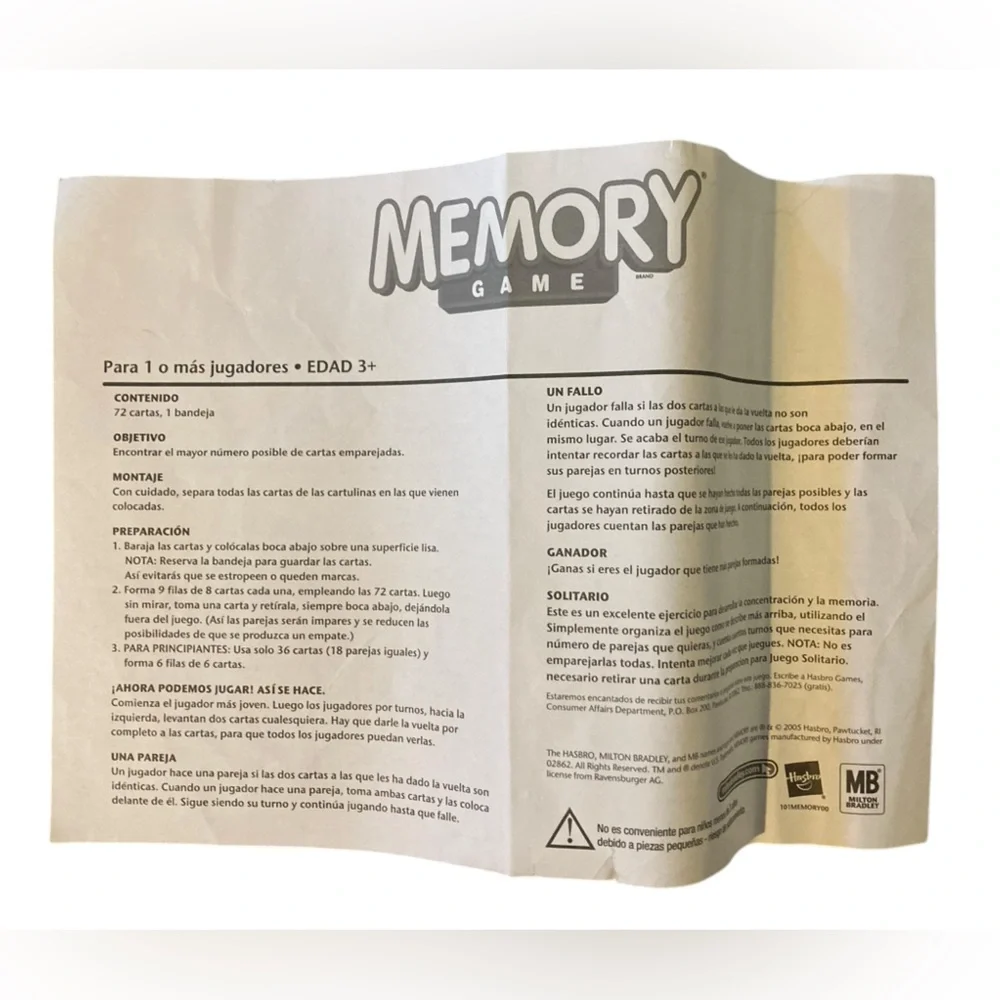 milton bradley memory game