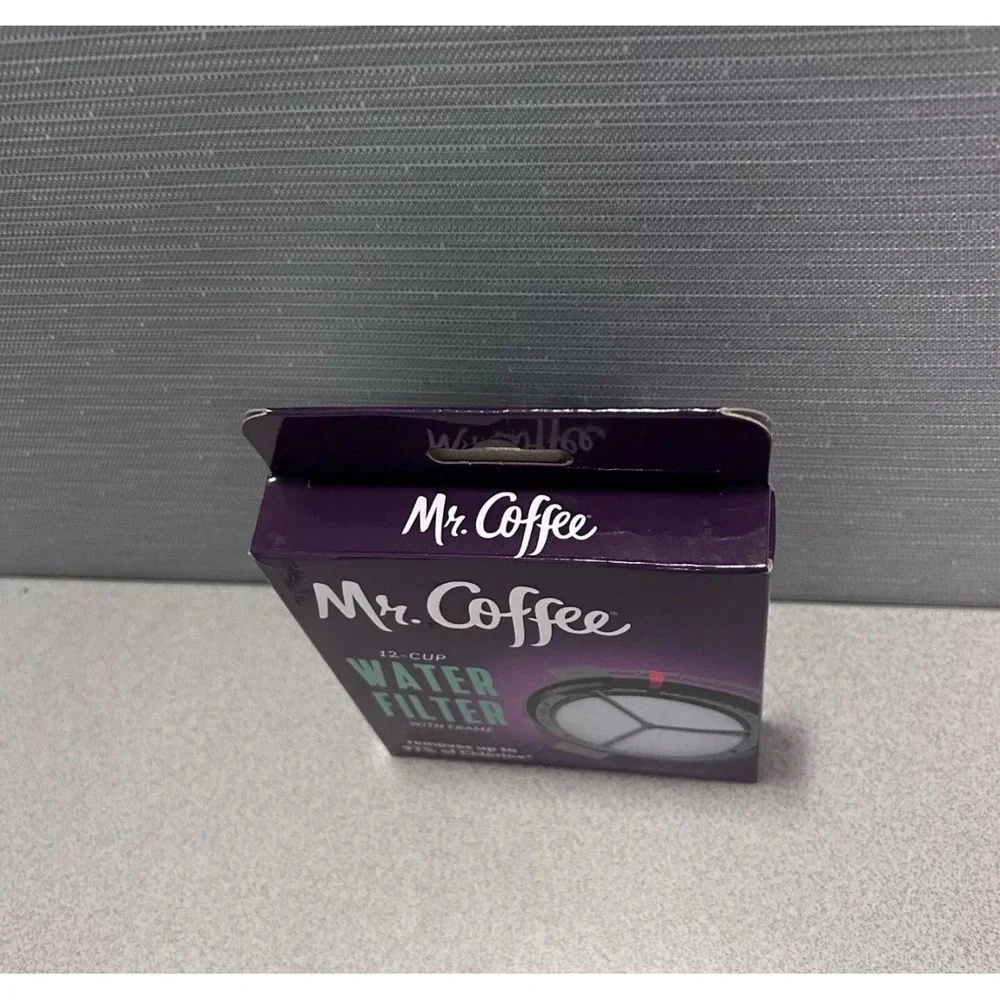 NEW Mr Coffee 12 Cup Water Filter with Frame Replacement Reminder Tab WF5RB-NP
