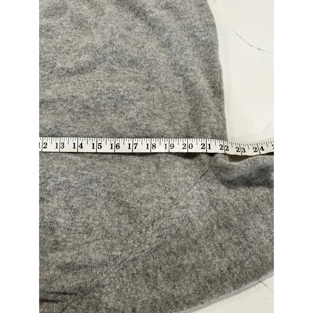 J Crew‎ Mens Gray Crew Neck Raglan Sleeve Lambswool Sweater XL