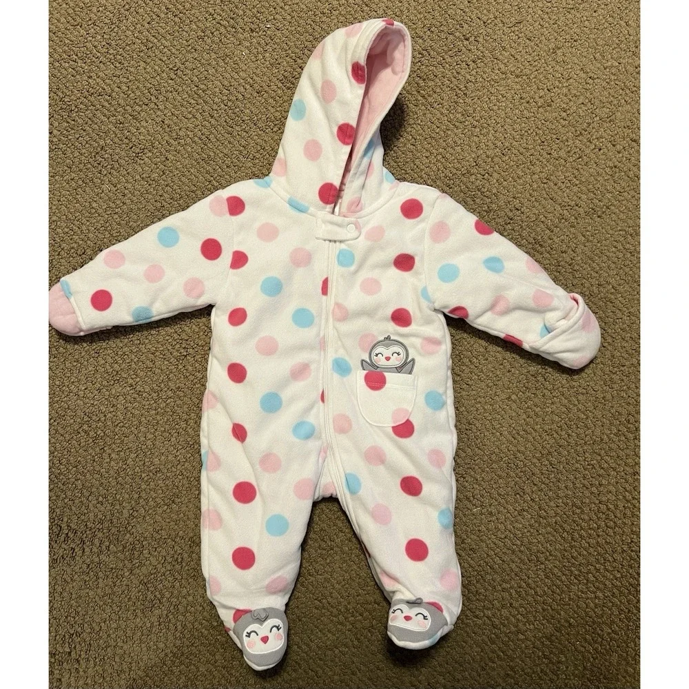 Carter's Girls Just‎ One You Pram Jumpsuit W/ Feet Size: 6 months
