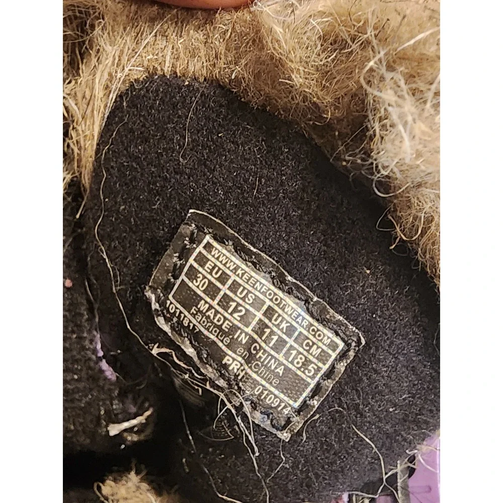 KEEN Kids Purple Suede Faux Fur‎ Winter Snow Boots Size US 12 1011817