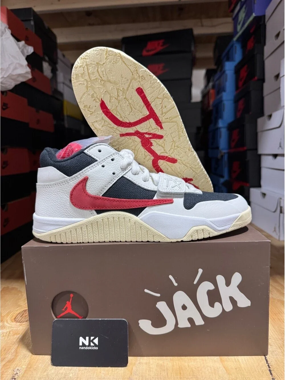 Travis Scott x Air Jordan Jumpman Jack TR 'University Red' FZ8117-101 SIZE 12.5M