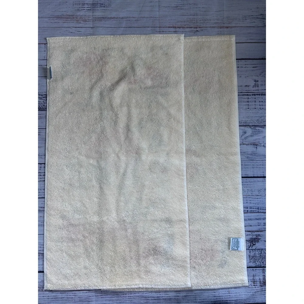Croscill Hand Towel Cream Floral Rose Grapes Cotton Terry Cloth 2 Piece Set