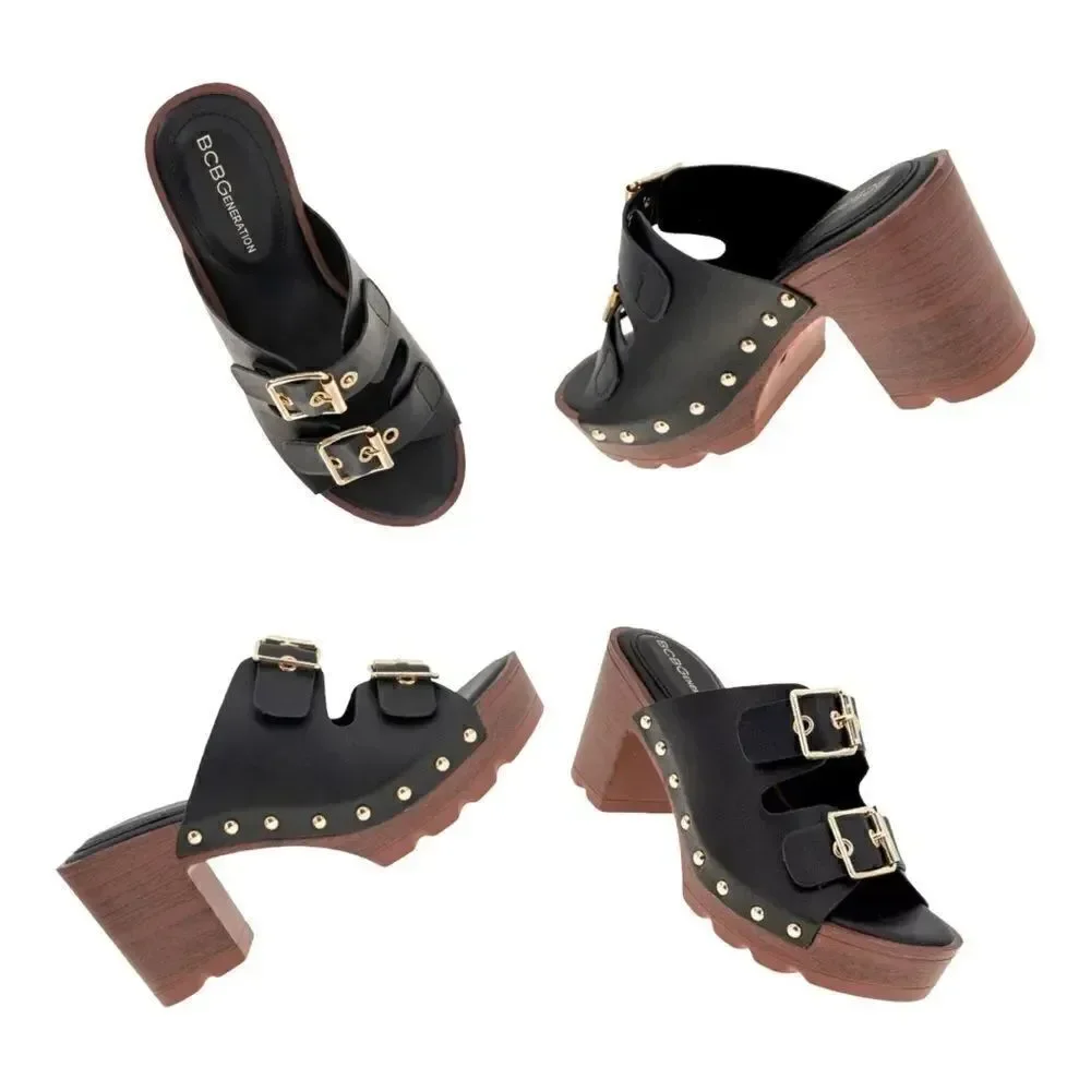 BCBGeneration Women’s Yolanda Peep Toe Clogs in the Size 9