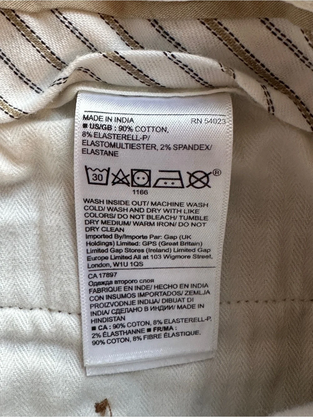 Banana Republic through chinos off