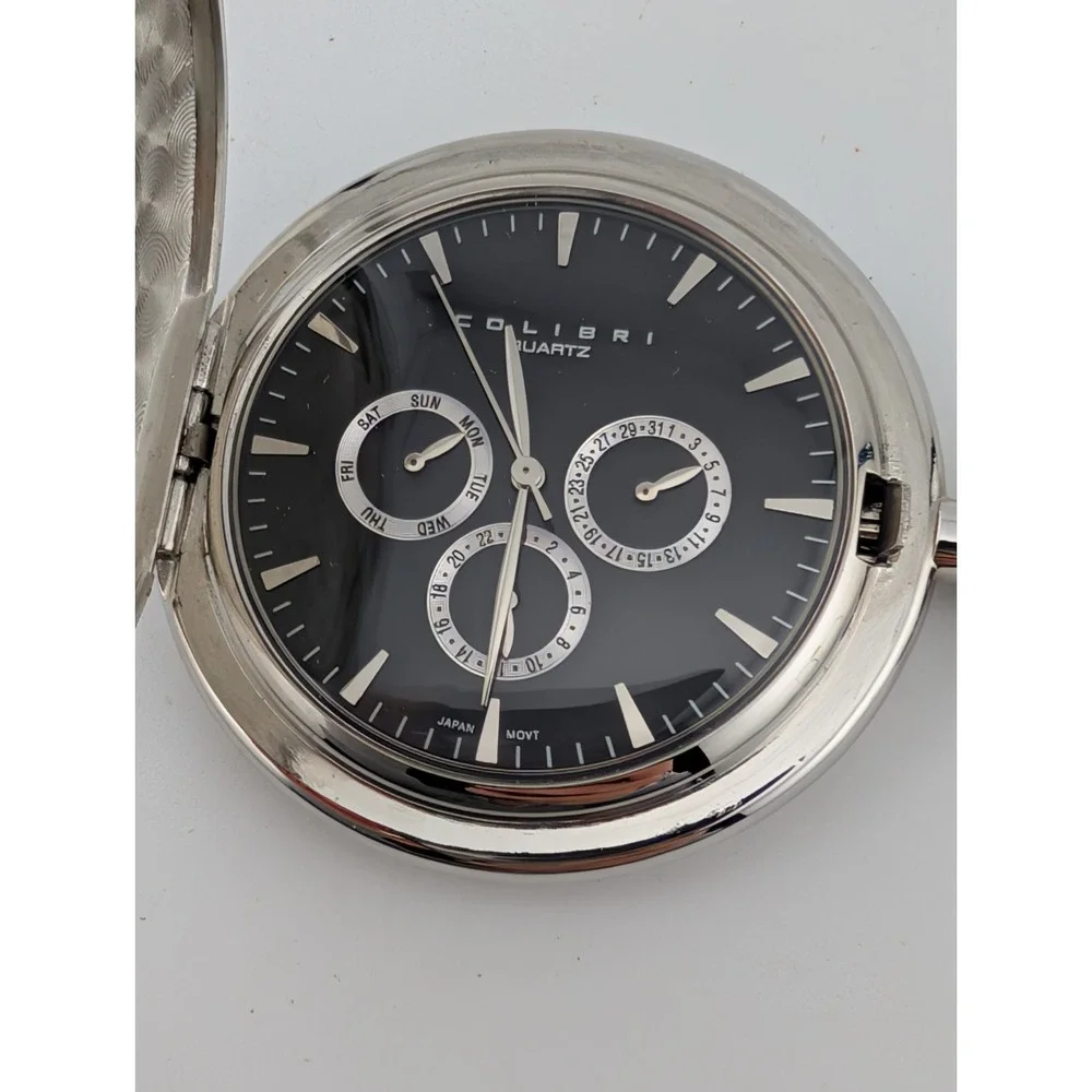 Colibri Of London Pocket Watch Engraved Edward T Plouse- New Battery‎