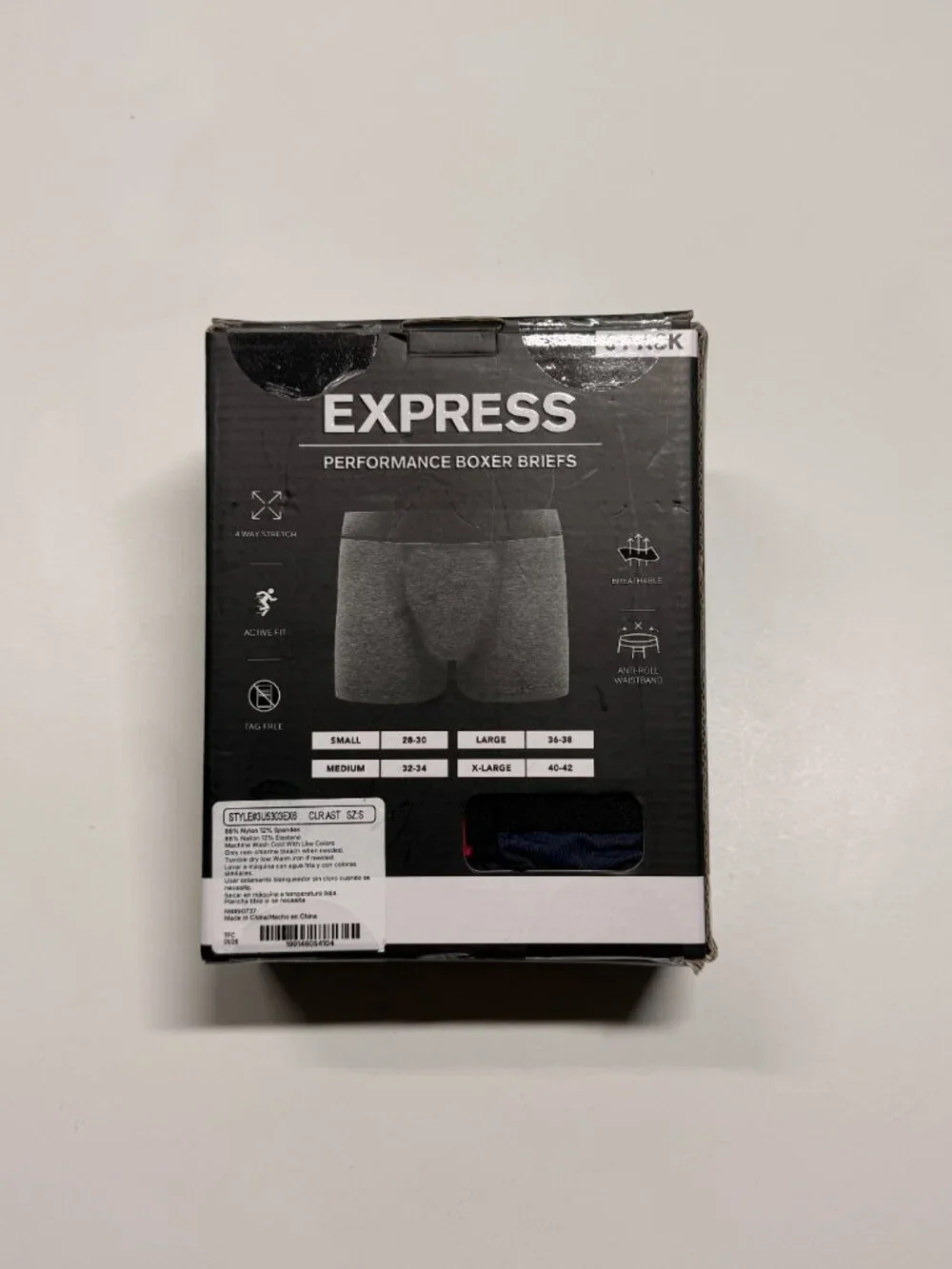 Express underwear performance