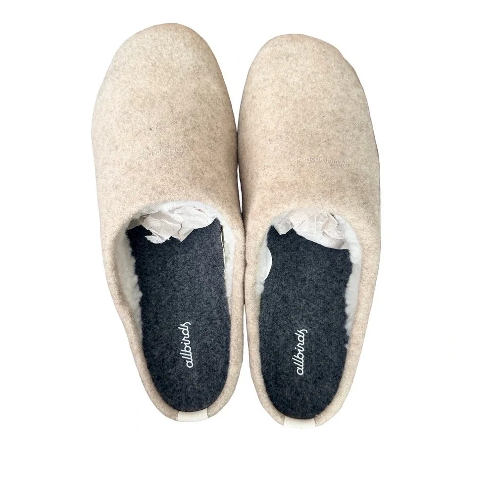 Allbirds Wool Slipper Natural White Mens 8 / Womens 9.5