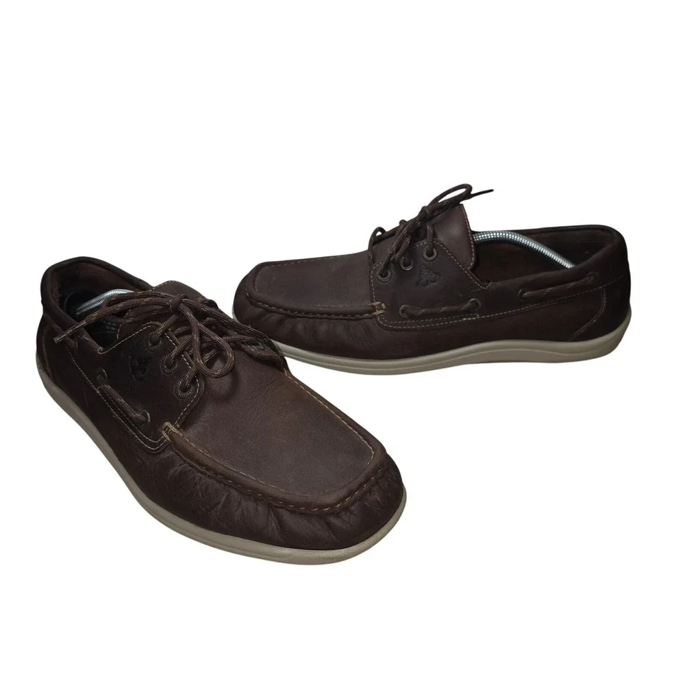 SAS Tripad Comfort Shoes Mens Size 12.5 M Brown Leather Boat Lace Up Casual