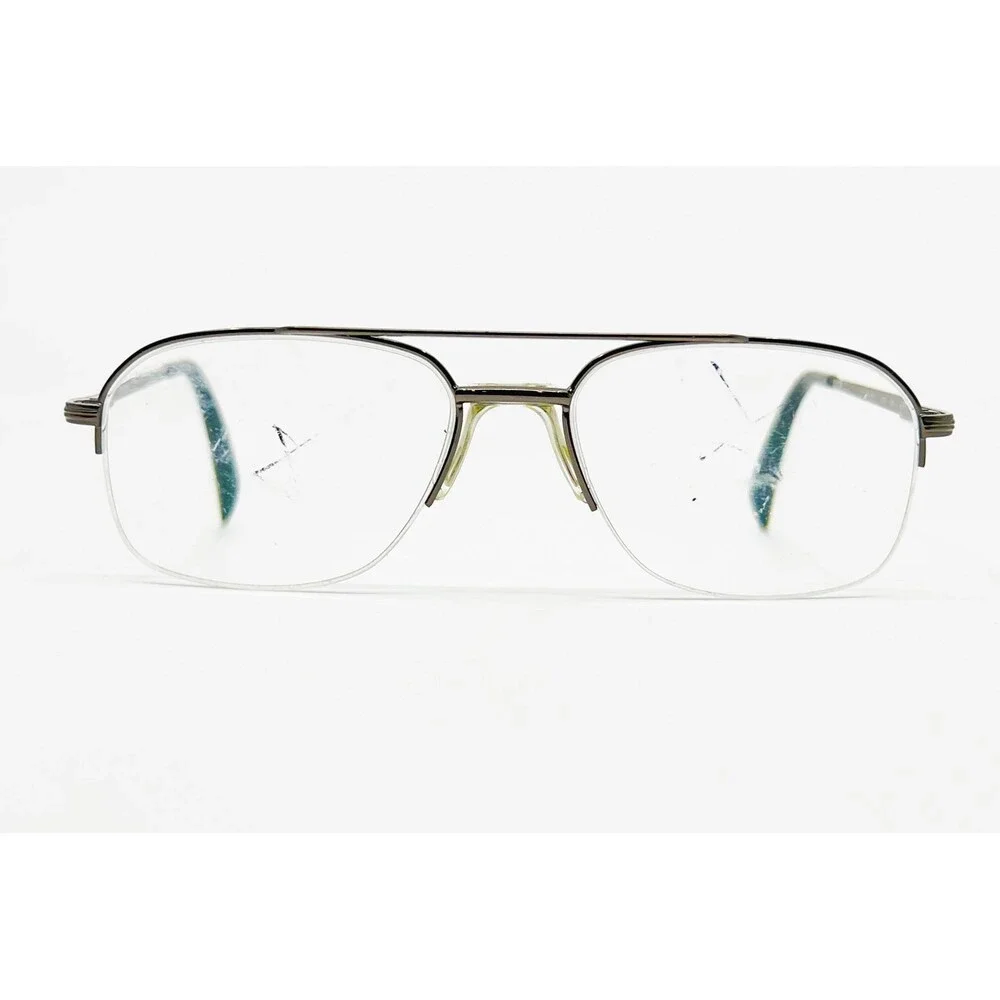 Stetson Eyeglass Frames Mens Gunmetal Aviator Zyloware 058 239 54-18-145