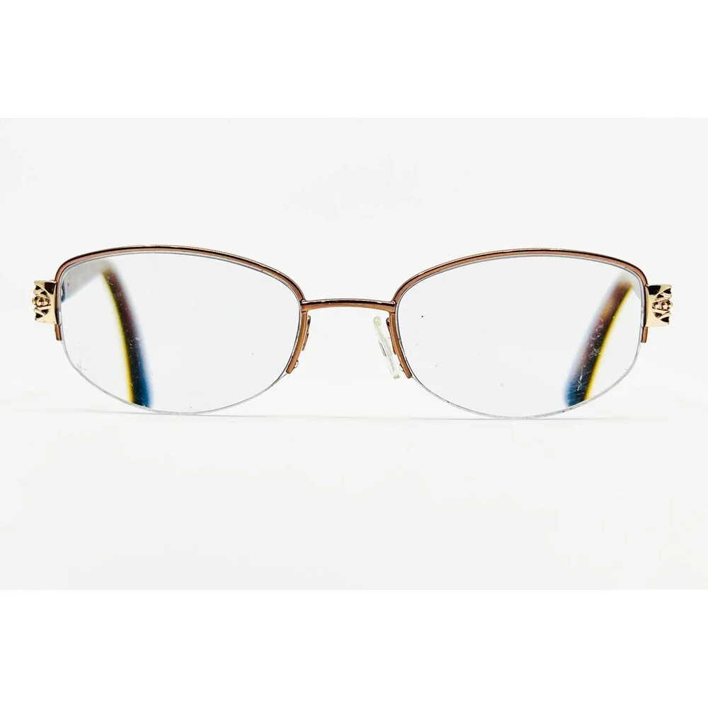 Zyloware Sophia Loren Eyeglasses Women Brown M231 Semi-Rimless 51-19-135