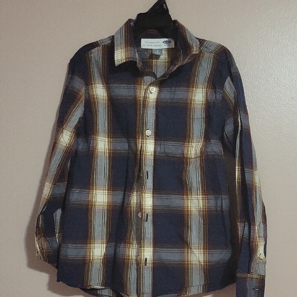 Old Navy Plaid Shirt in Blue and Brown