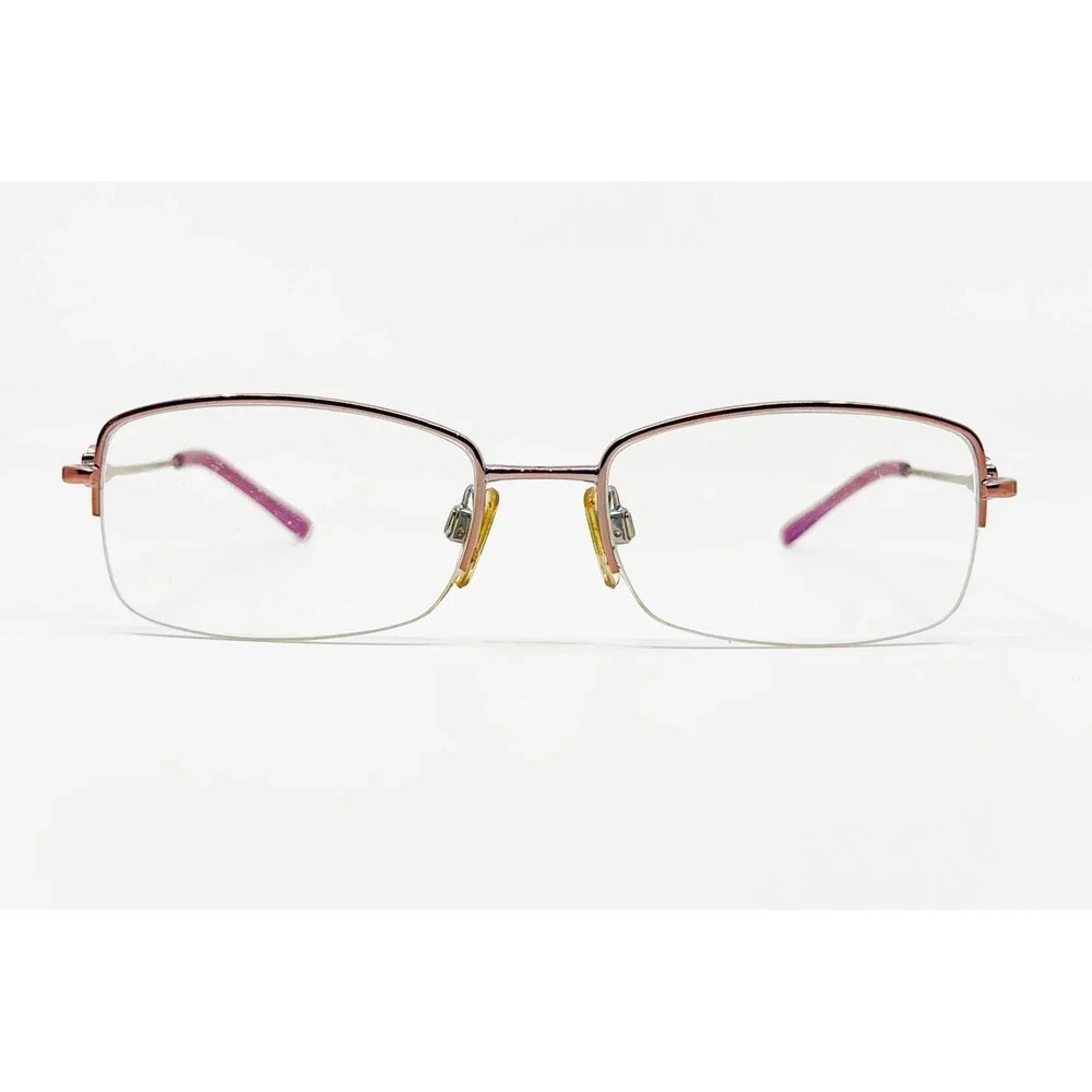 Luxottica Eyeglasses Women Pink Semi Rimless Rectangular 2553 299 51-17-135