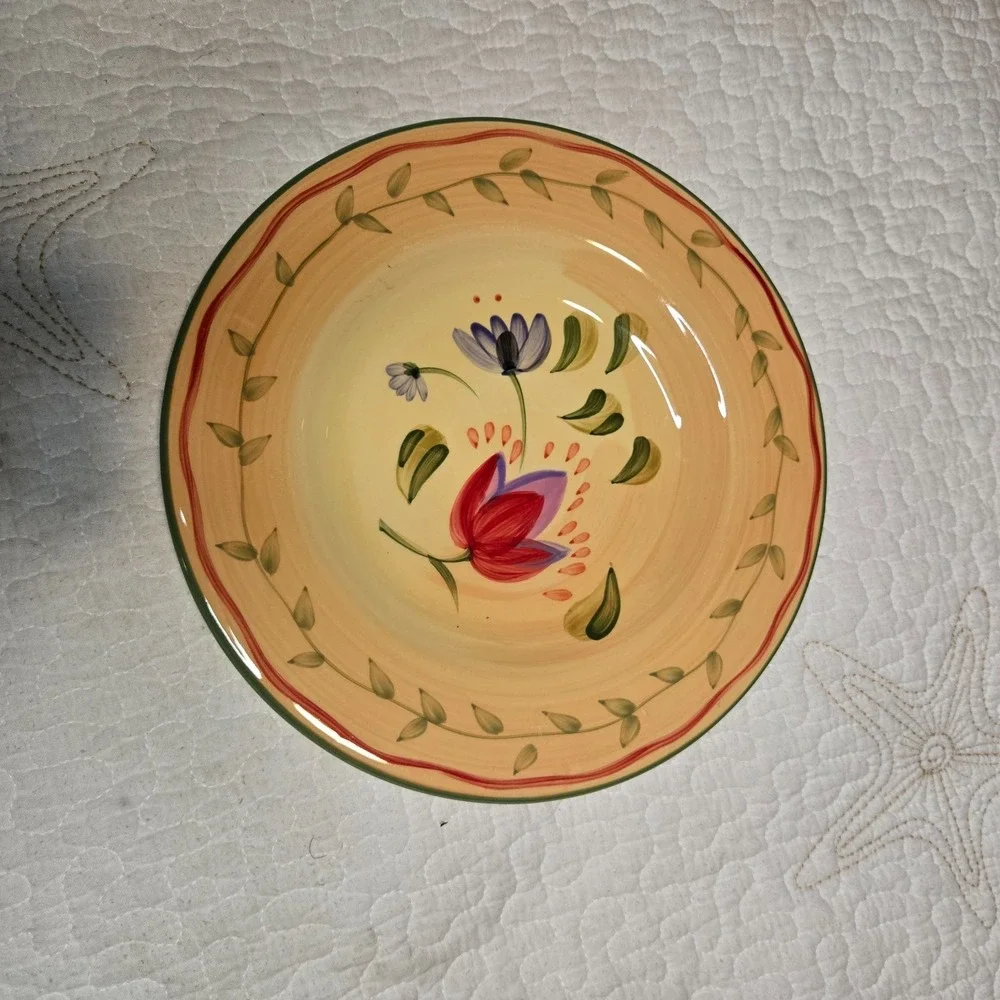 Pfaltzgraff Hand Painted Lunch Plate Dishwasher Safe Microwave Safe 9 inches