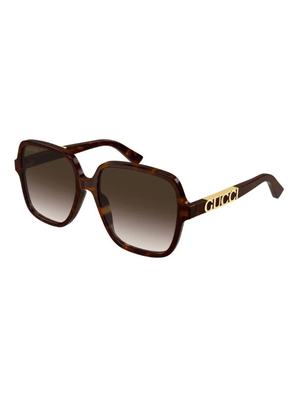 New Gucci Women's Sunglasses Havana Square Brown Lens Acetate Frame GG1189SA 003