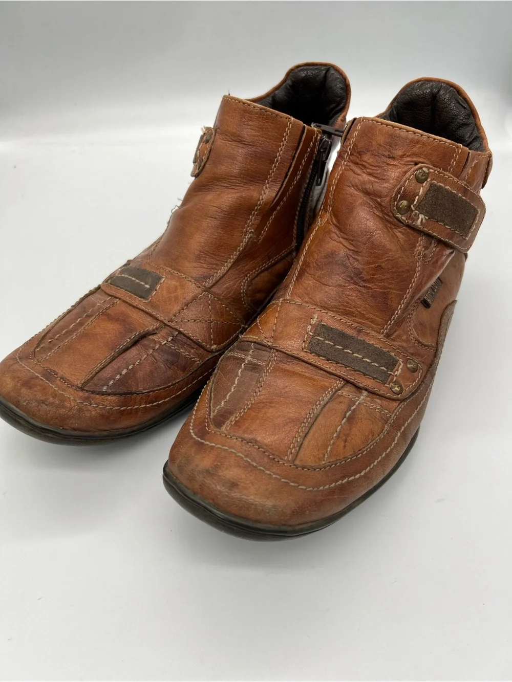 Buckaroo Men's Casual Leather Ankle Boots in Brown