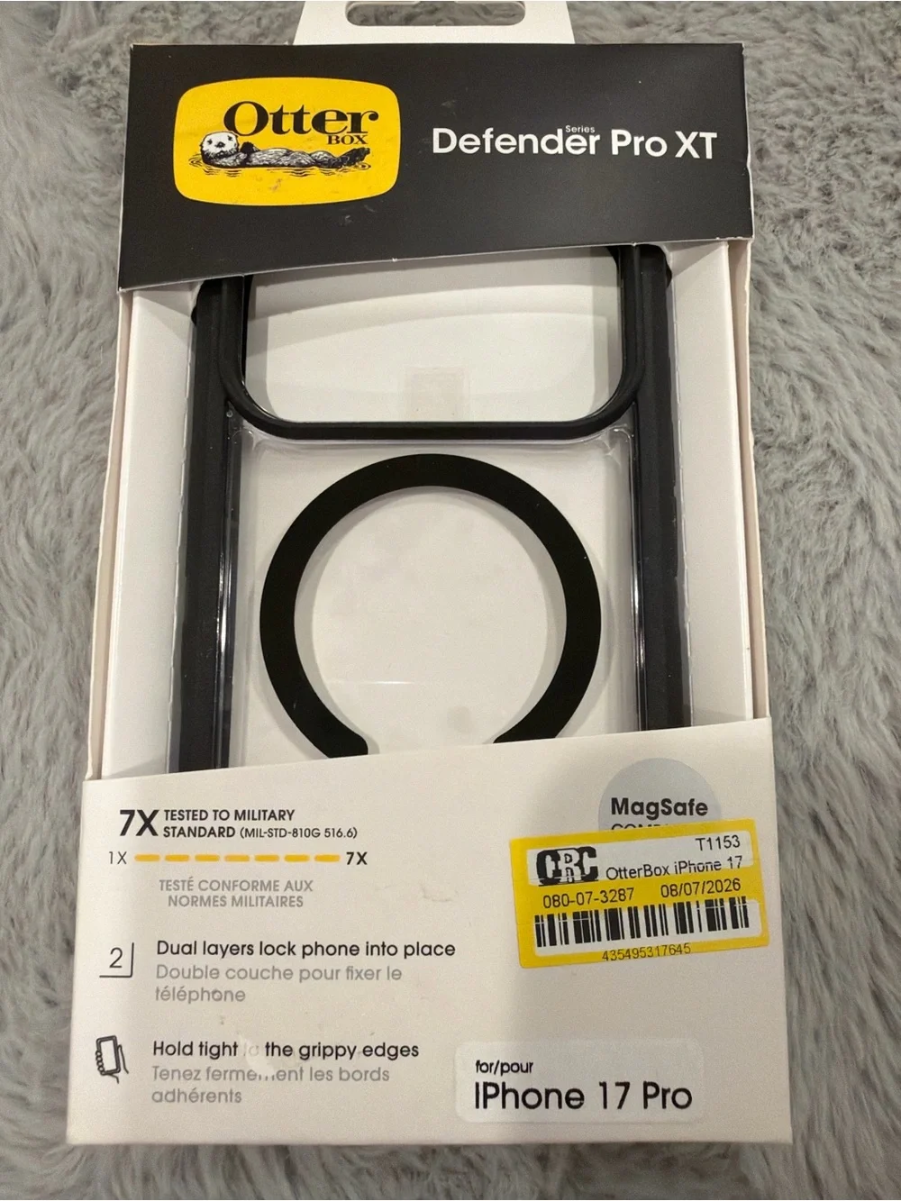 17 Pro OtterBox Defender Pro XT MagSafe Case for iPhone - clear with Black trim