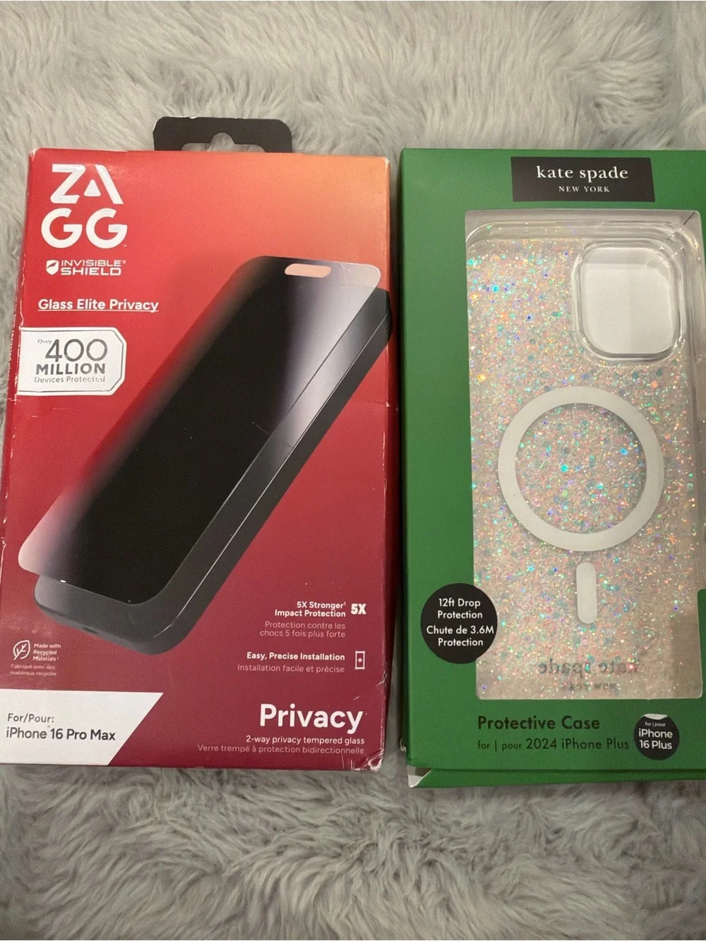 16 Plus kate spade Glitter Protective Case for iPhone - plus screen protector