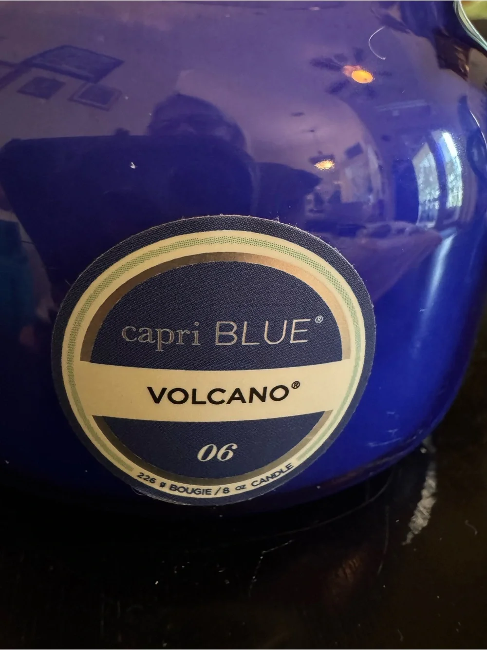 Volcano Blue Glass Jar Candle volcano 6 Francesca