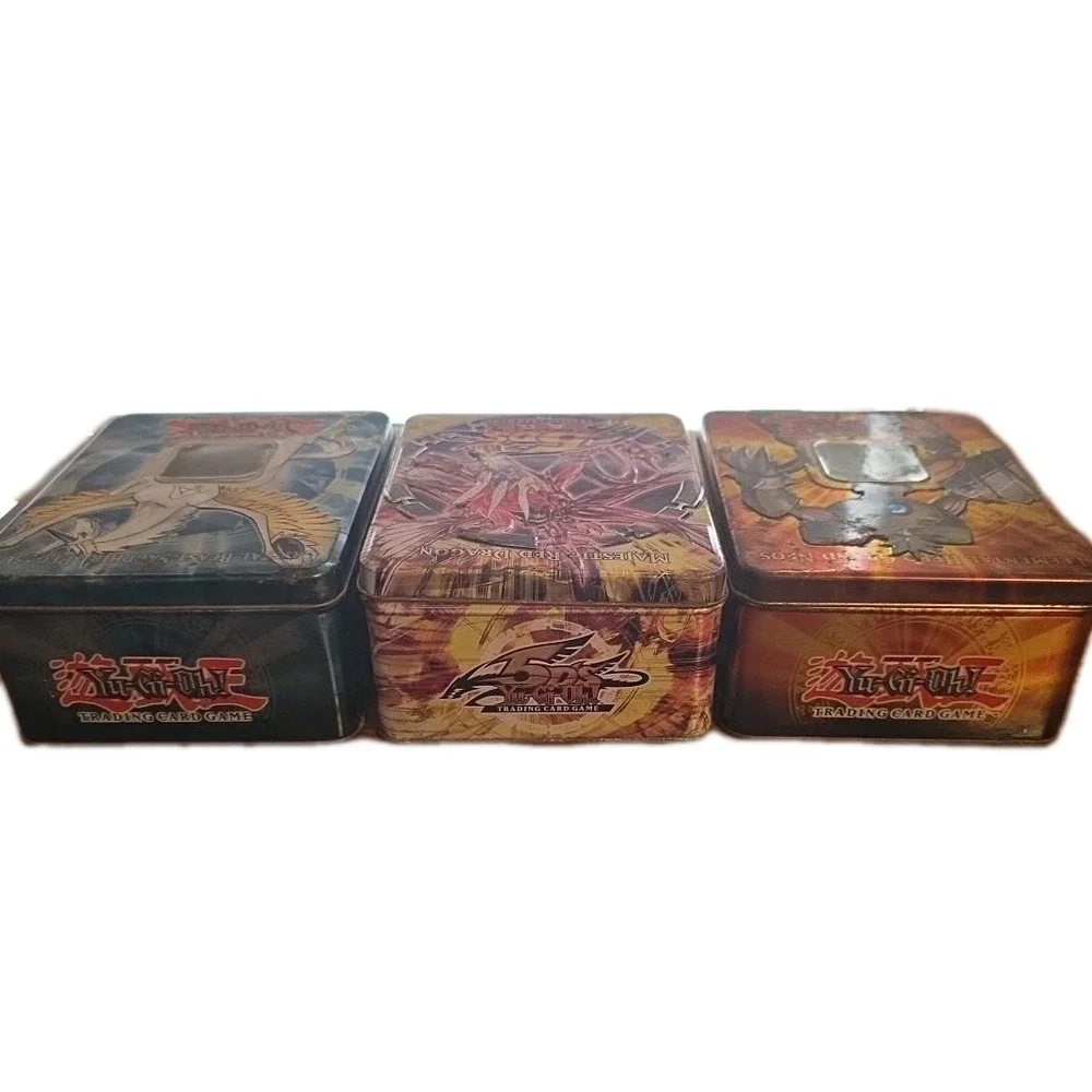 3‎ YuGiOh Empty Collectible Tins Majestic Dragon, Elemental Hero, Crystal Beast