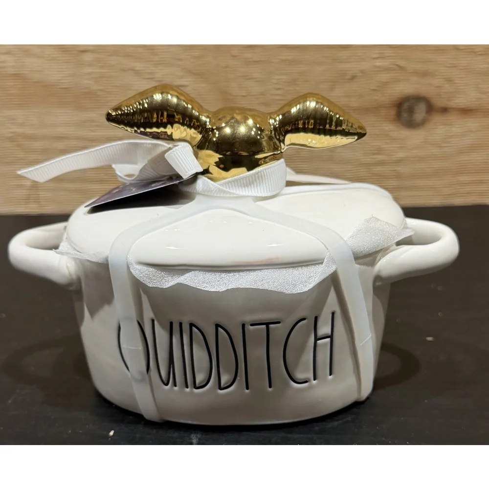 Rae Dunn Harry Potter Quidditch The Golden Snitch Top Mini Canister Seeker‎ NWOT