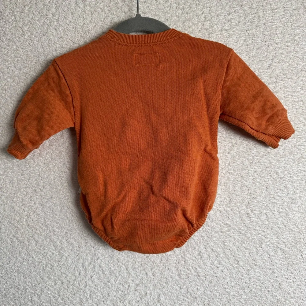 Oh‎ Hi Pumpkin Pie Harvest Orange Long Sleeve Sweatshirt Body Suit Size 3 months