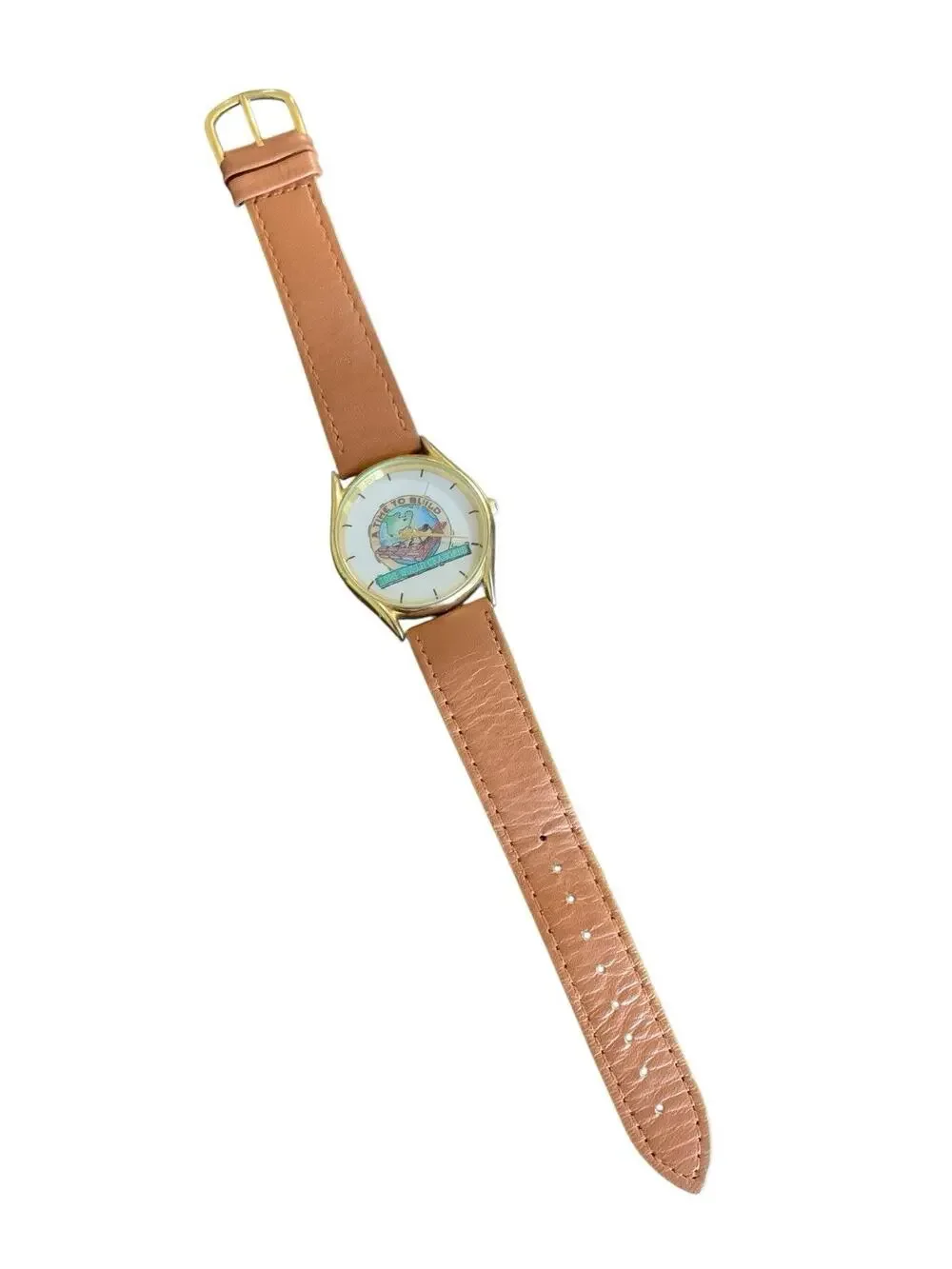 Vintage 1998 World Changers Southern Baptist Youth Mission Watch Tan Leather‎