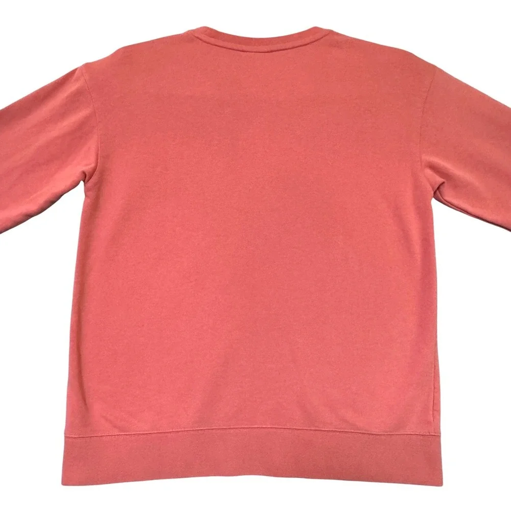 Nike‎ Girls XL Floral Embroidered Swoosh Logo Cottagecore Coral Crew Sweatshirt