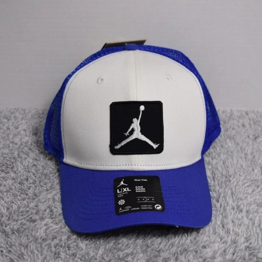 Nike Jordan Jumpman‎ Rise Cap Snapback Hat Size L/XL Blue White FZ0774-133 NEW