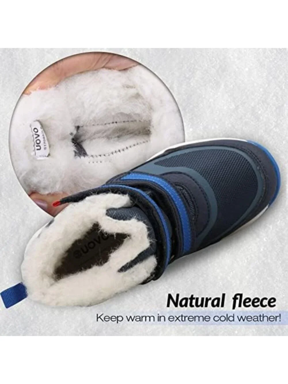 Warm Waterproof Snow Boots for Boys | Fur Lined, Slip Resistant, Outdoor Winter