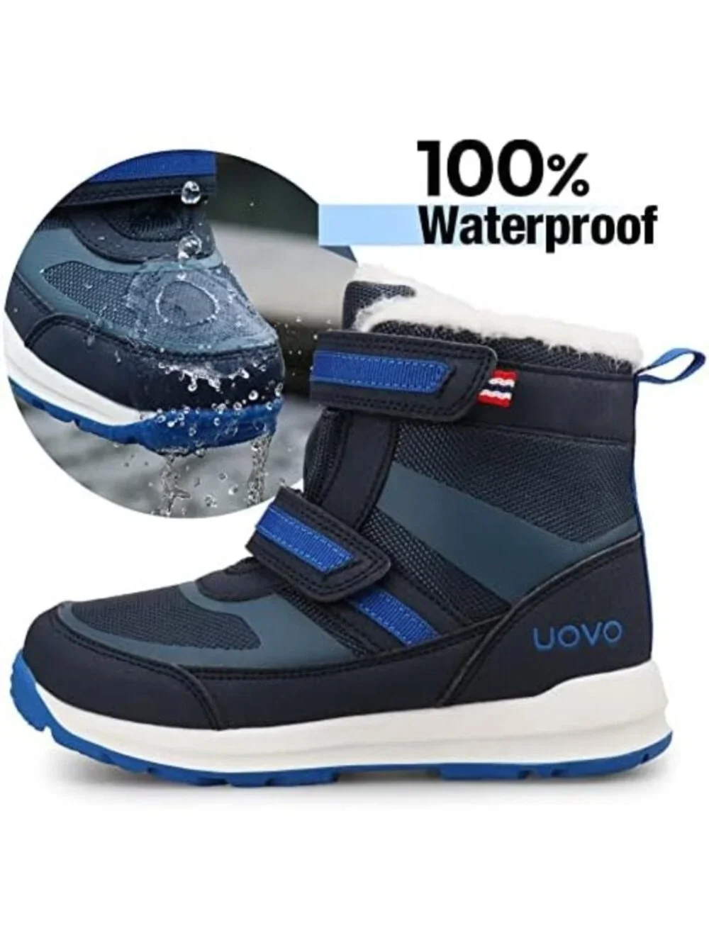 Warm Waterproof Snow Boots for Boys | Fur Lined, Slip Resistant, Outdoor Winter