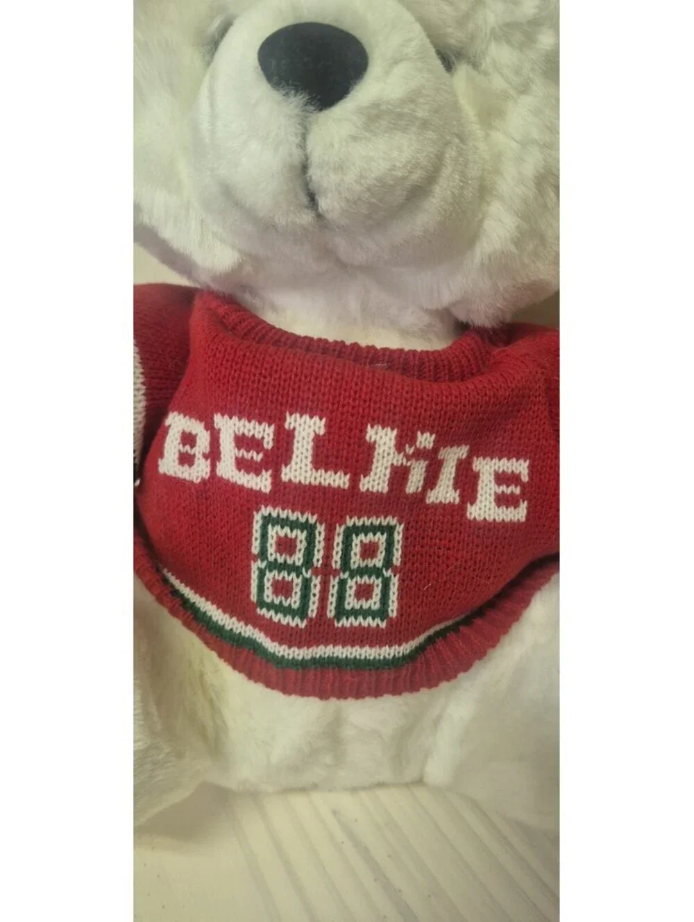 Vintage 1988 Belk Belkie Christmas Teddy Bear Plush 100th Anniversary 15