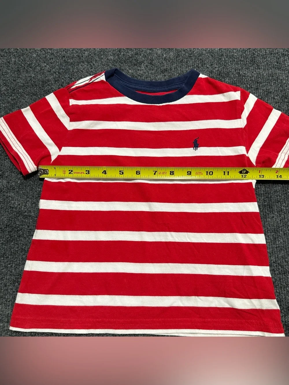 Ralph Lauren Red & White Striped Kids T-Shirt