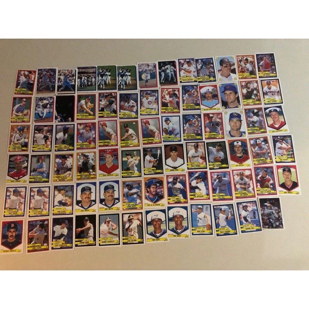Vintage Panini Mini MLB Baseball Stcikers1989 Rare Lot of 76‎