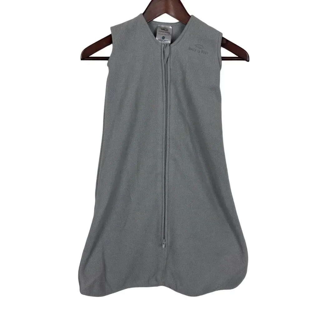 Halo Sleepsack Gray Fleece Baby Size Medium 6-12 Months